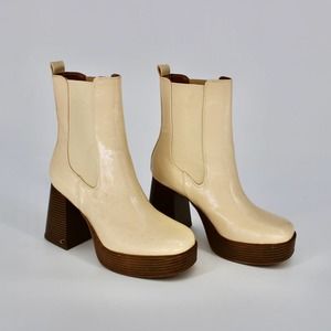 Circus NY by Sam E Stace Platform Boots Women’s Size 8 in Vanilla Bean